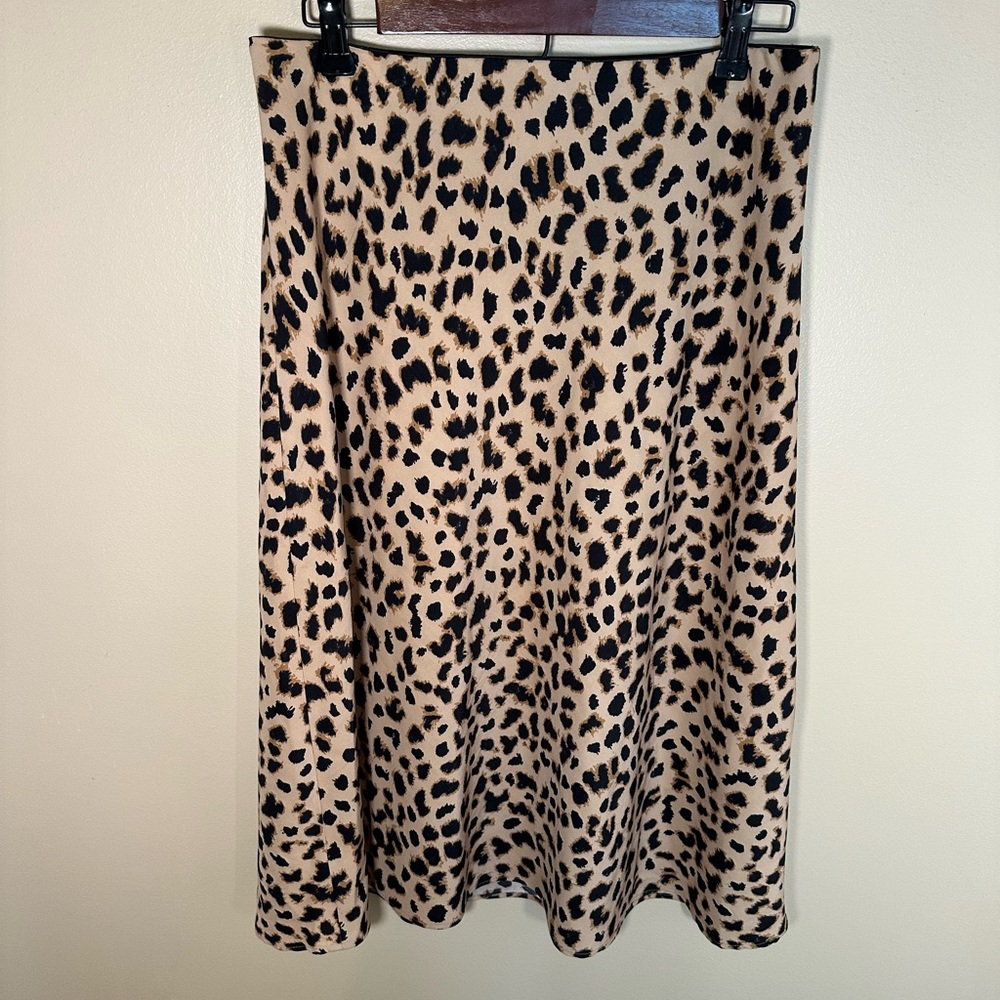 Express Animal Print Midi Skirt
